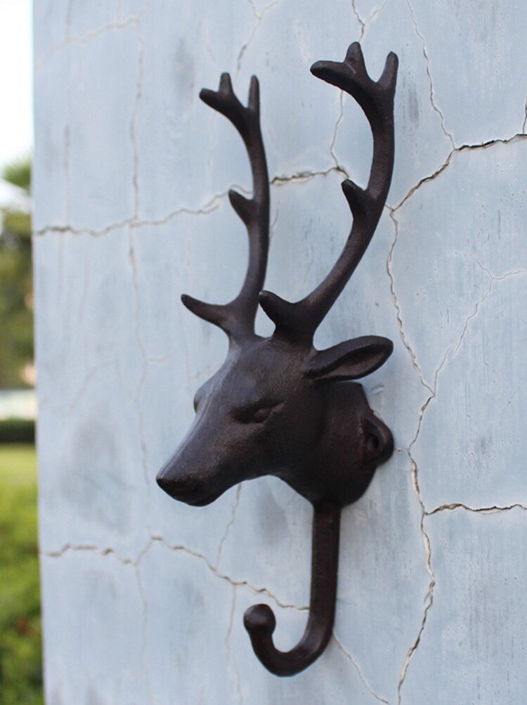 格嘉 Rui Seoul Europe and America rural Retro cast iron Arts and Crafts Wrought iron hooks Wall Wall decoration Deer Decorative hooksin the Home accessories , Decorative hooks  category - from Buy2taobao.com to provide professional Taobao agent buy service