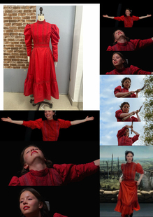 现货恐怖电影欲珠珀尔cos服中世纪复古连衣裙万圣节舞台表演服装