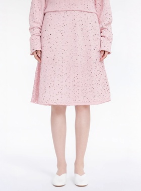 【奢定SHX】2026春新品时尚百搭镂空纯色显瘦半身裙A型编织腰裙