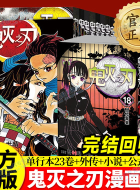 正版鬼灭之刃漫画书决战无限城篇全套小说公式书富冈义勇外传动漫外传原画集外传蝴蝶忍时透炭治郎日本原画集水柱炎柱番外人气漫画