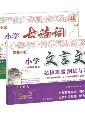 小升初文言文阅读古诗词专项训练