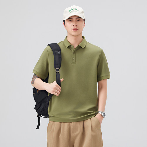 男短袖翻领纯色polo衫轻熟风半袖