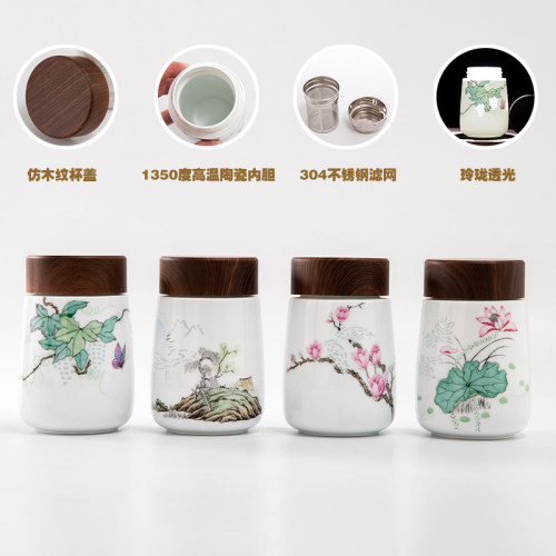 景德镇中式双层陶瓷中式