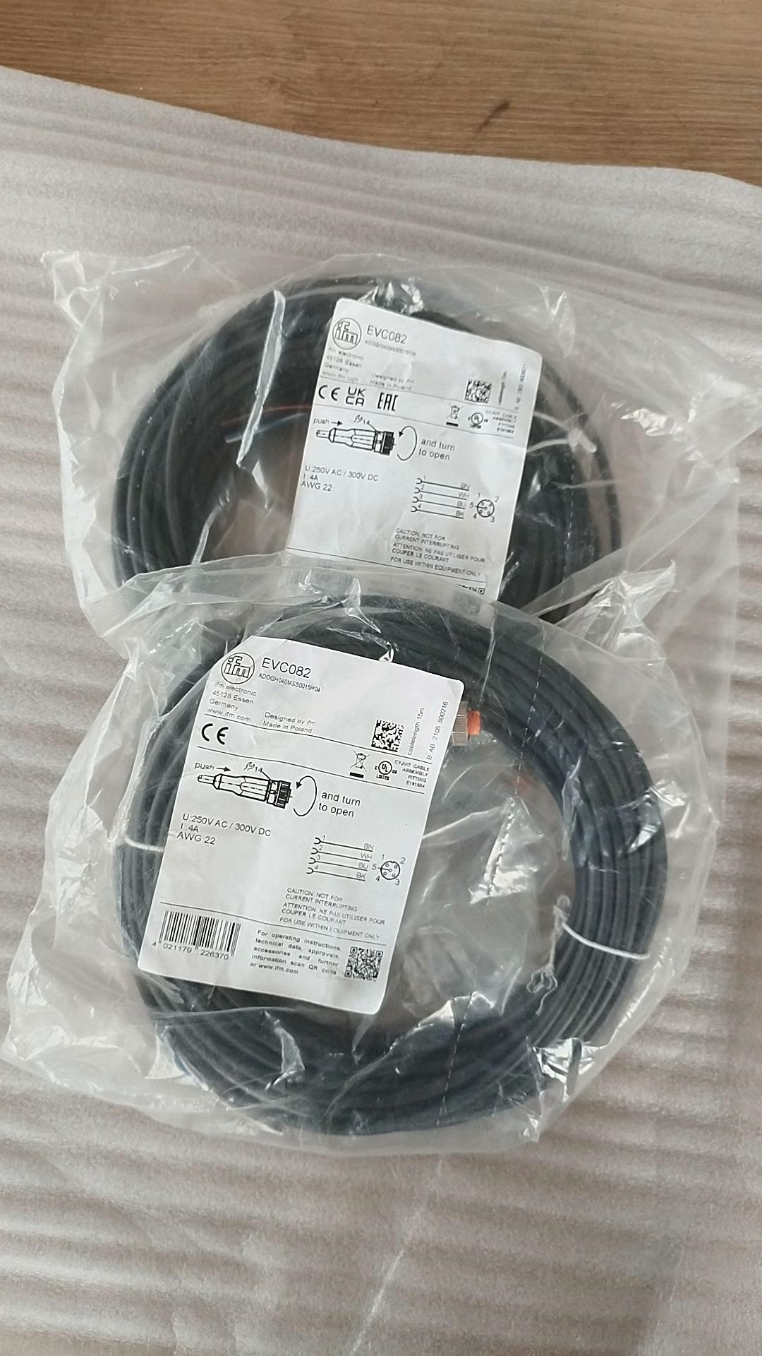 易福门EVC082传感器连接线，全新正品，数量3条 15米长