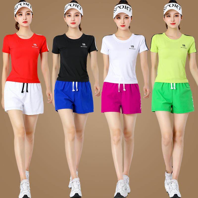 健身操跑步广场舞服装短裤运动套装女夏季新款跳舞衣曳鬼步舞蹈服,运动/瑜伽/健身/球迷用品,广场舞套装,淘宝优惠券,粉丝福利购,淘宝优惠卷