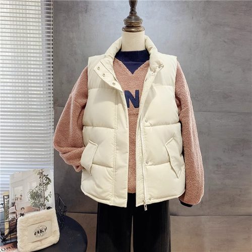 棉马甲女2025秋冬新款洋气百搭宽松羽绒棉棉服背心外穿坎肩马夹潮