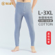 秋裤 中老年内穿打底保暖裤 薄款 简约加肥大码 纯棉单件线裤 贴心男士