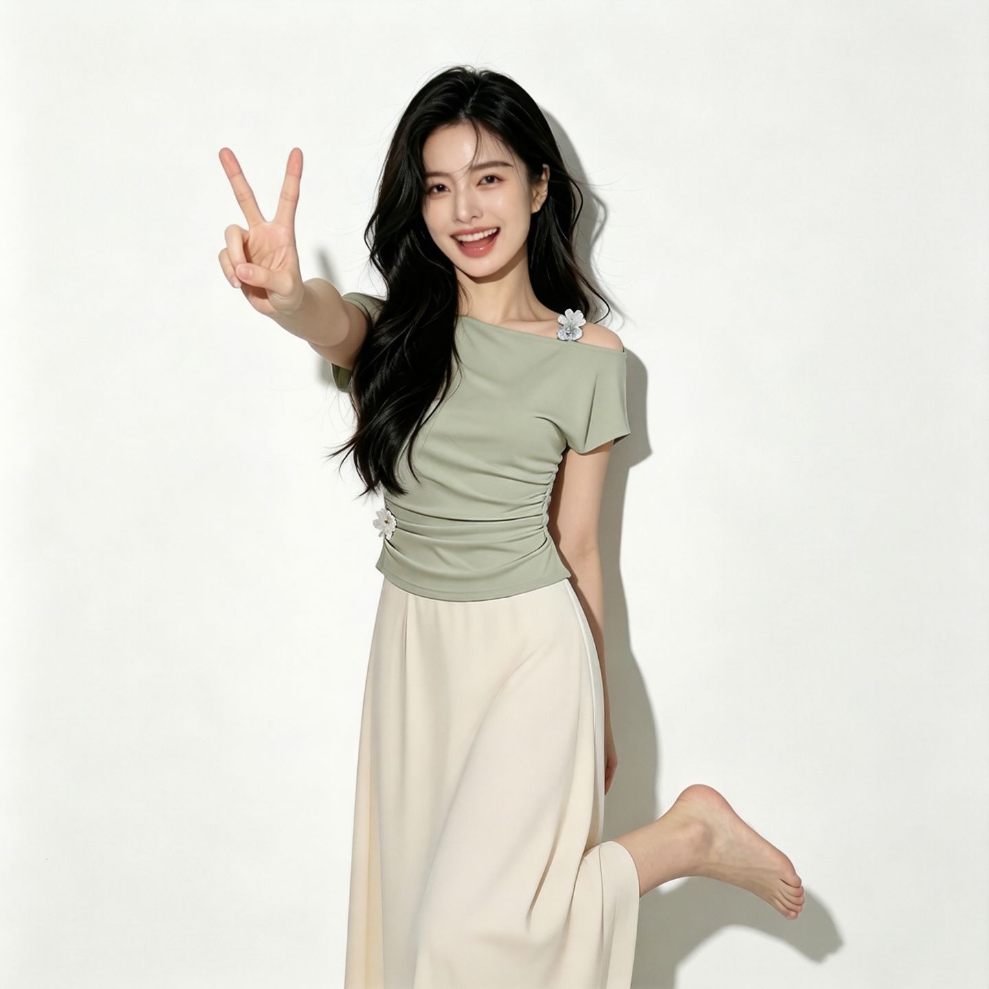 2026夏季斜肩露肩显瘦女套装