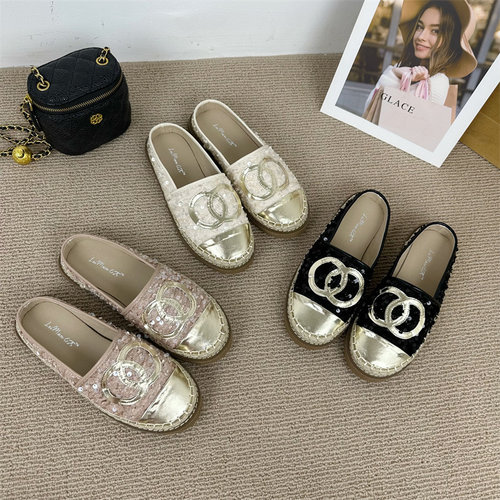 小香风渔夫鞋半拖鞋女2025春夏新款厚底包头外穿一脚蹬懒人穆勒鞋