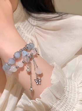新款网红个性气质蝴蝶串珠手链ins风清新小众高级感手链女士手串