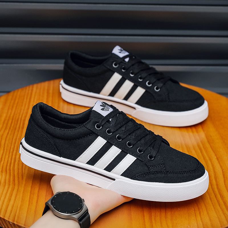 休闲运动男士潮牌帆布透气板鞋四季休闲鞋时尚潮流运动鞋男原宿风