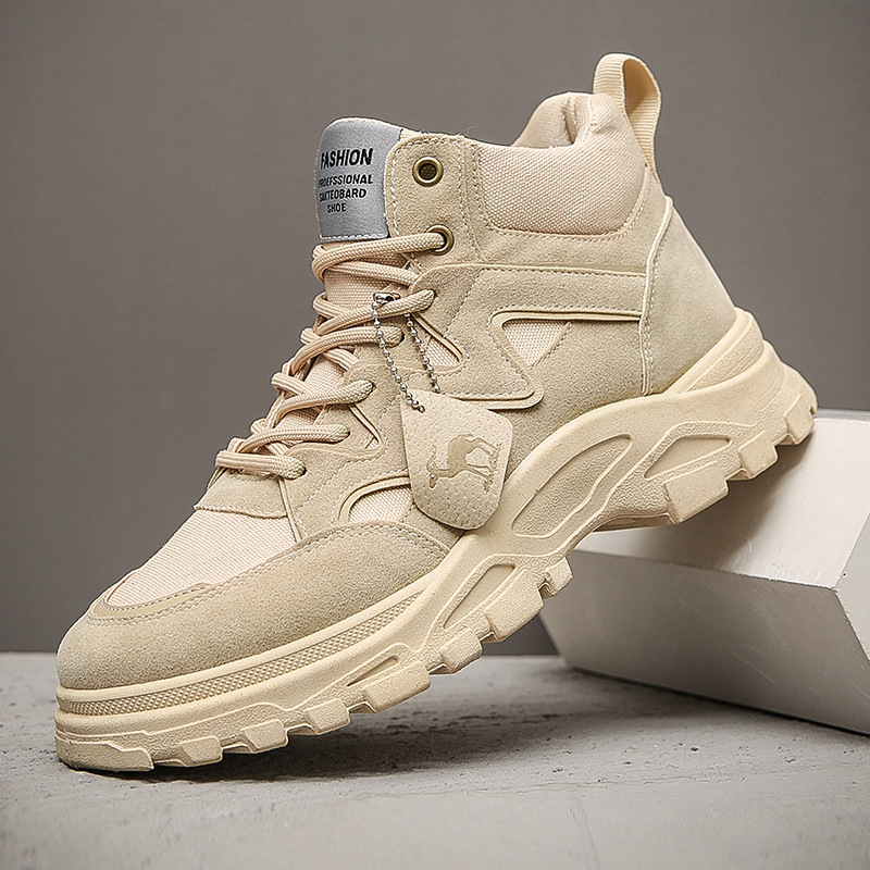 休闲运动寒冬加绒马丁靴时尚厚底增高男鞋子高帮休闲鞋潮流男作战
