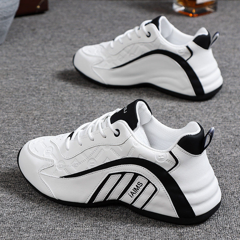 休闲运动情侣款真皮2025新款春夏透气爆款防滑时尚休闲鞋软底跑步