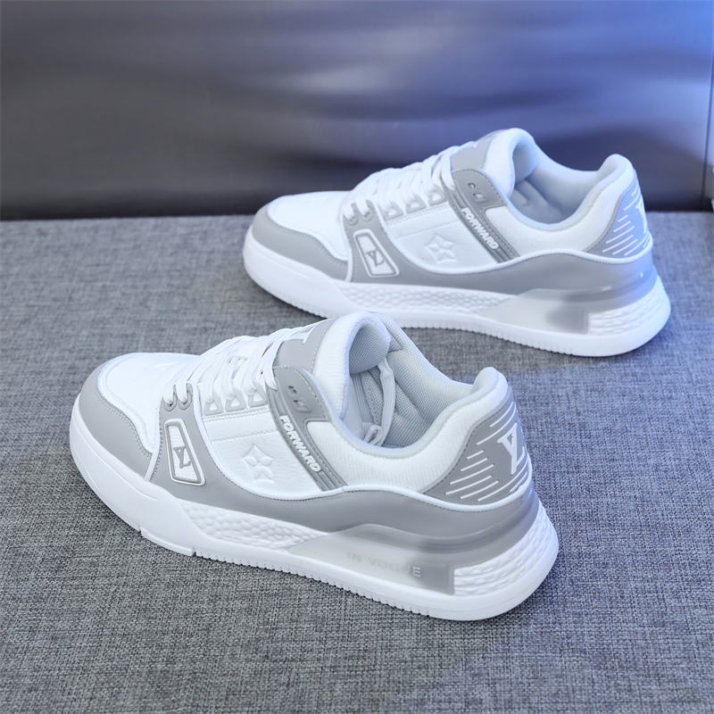 休闲运动真皮轻便软底小白鞋男2025春秋夏季板鞋休闲百搭运动鞋跑