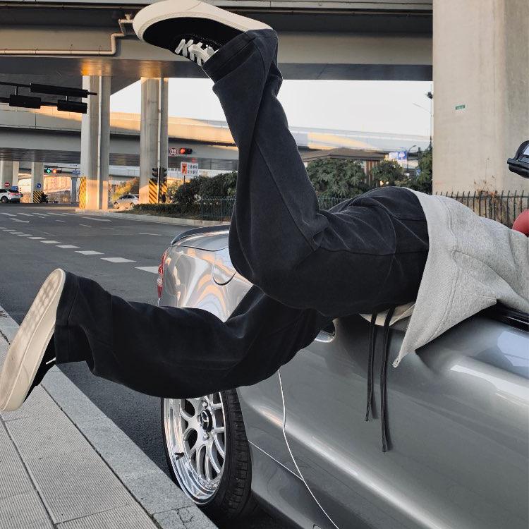 2024秋冬美式复古牛仔裤男款潮牌宽松直筒休闲长裤子痞帅炸街裤子