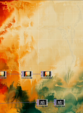 TouchDesigner源文件 图片液态化下坠02 无限循环 可自己替换图片