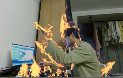 TouchDesigner源文件 火焰效果 虚拟现实结合 Kinect摄像头等可用