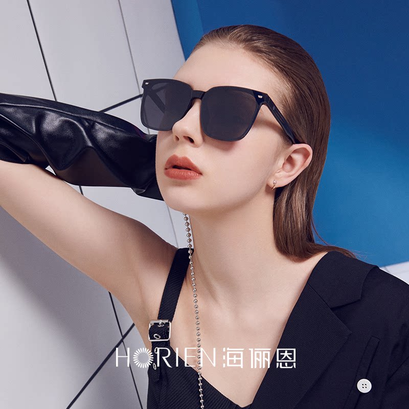 海俪恩时代少年团同款GM墨镜女显脸小品牌太阳镜防紫外线眼镜方形