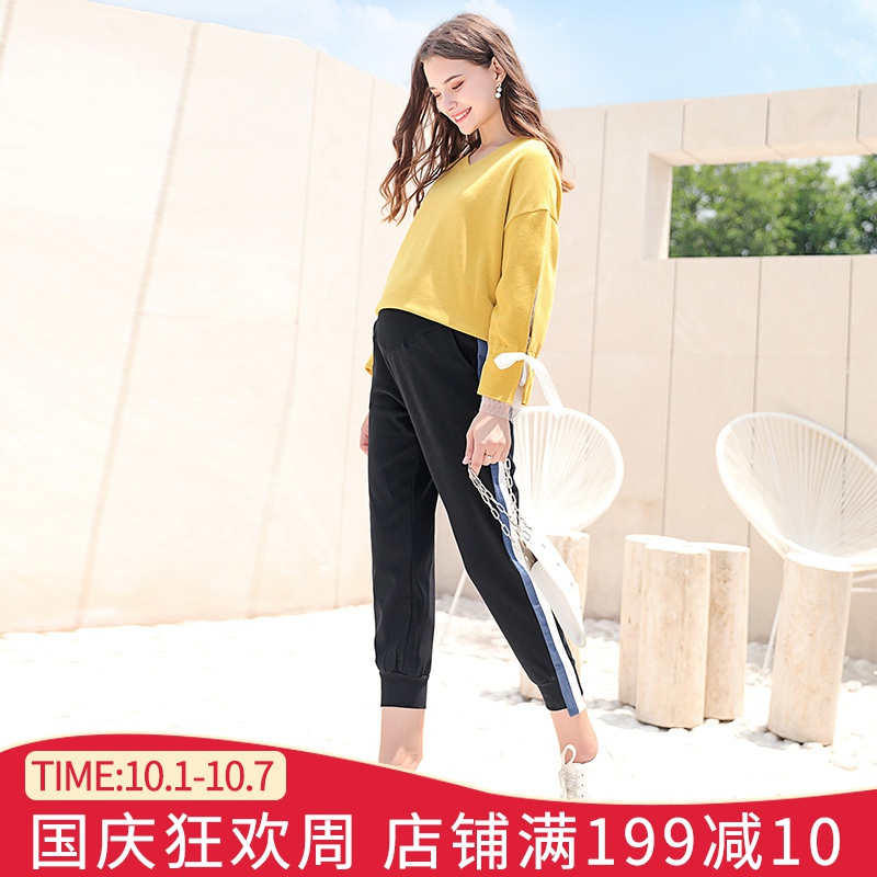 118.00元包邮孕妇秋装卫衣孕妇裤两件套孕妇裤子
