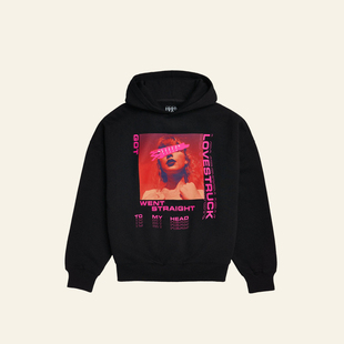 Taylors Swif官网霉霉 同款Got Lovestruck宽松男女连帽衫