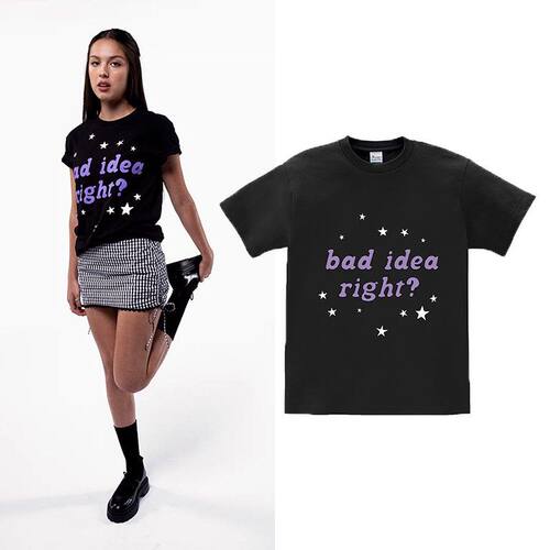 Olivia Rodrigo GUTS bad idea right 夏季圆领短袖T恤宽松男女