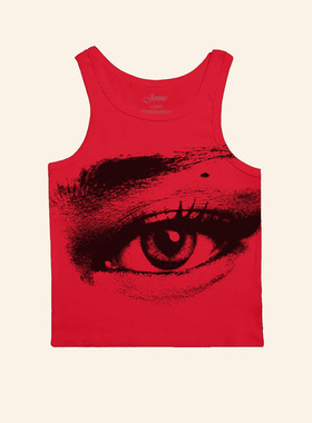Jennie官网新周边Like 同款Ruby Eye Tank 眼睛红无袖背心