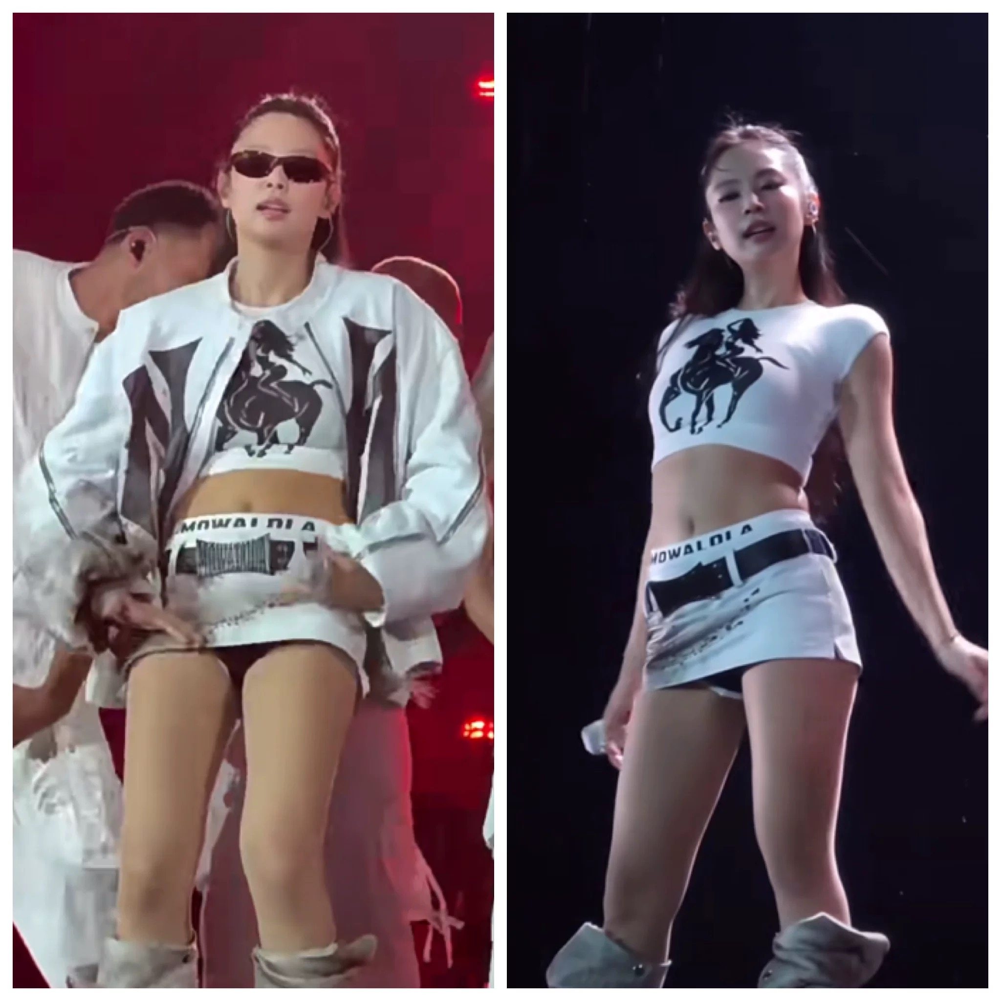金智妮jennie同款演唱会短款短袖T恤半身夏季宽松圆领tee