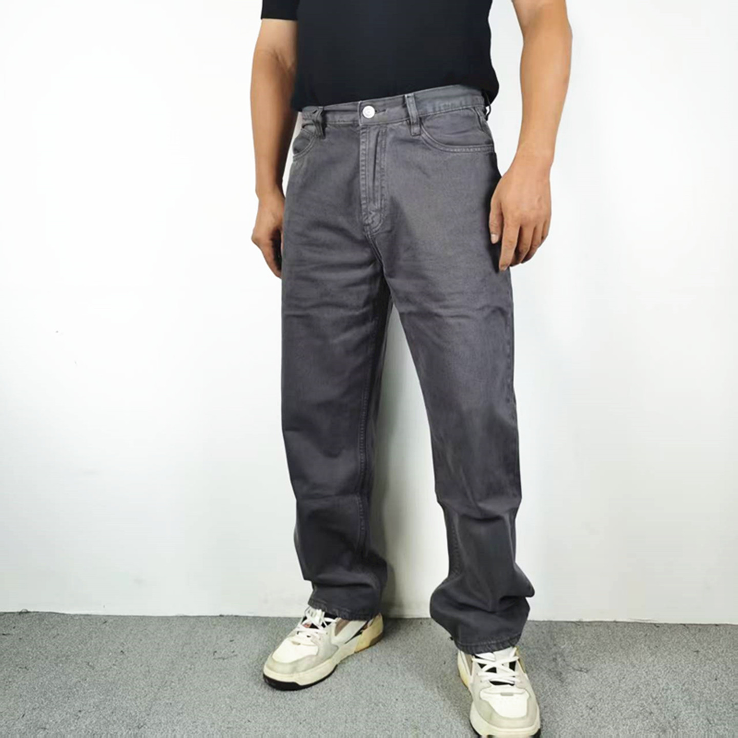 水洗做旧therowross男长牛仔裤