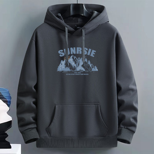 2025秋季新款套头加厚卫衣男情侣潮流宽松大码连帽衫青年百搭外套