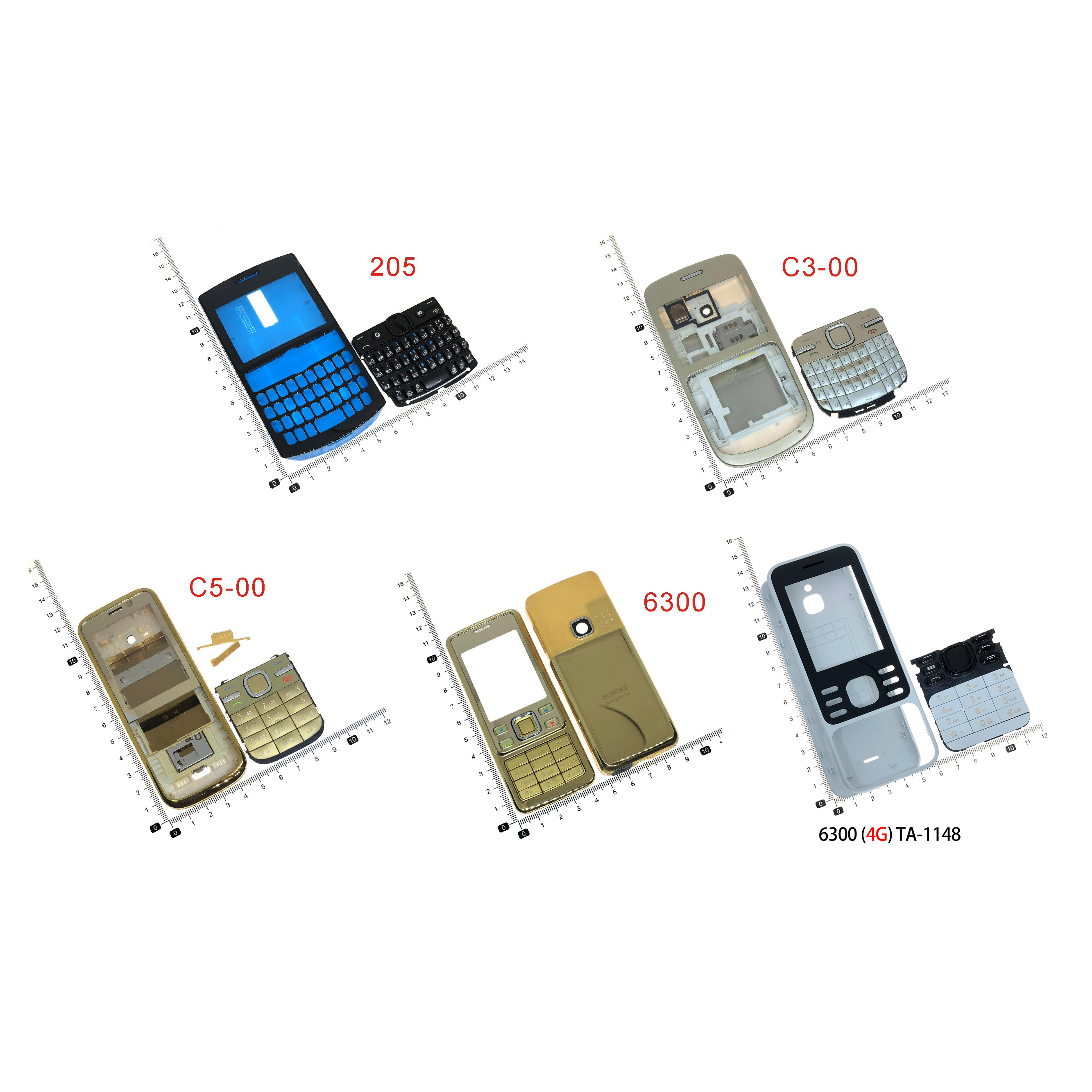 适用诺基亚6300 4G C3-00 C5-00 205 手机壳 外壳 