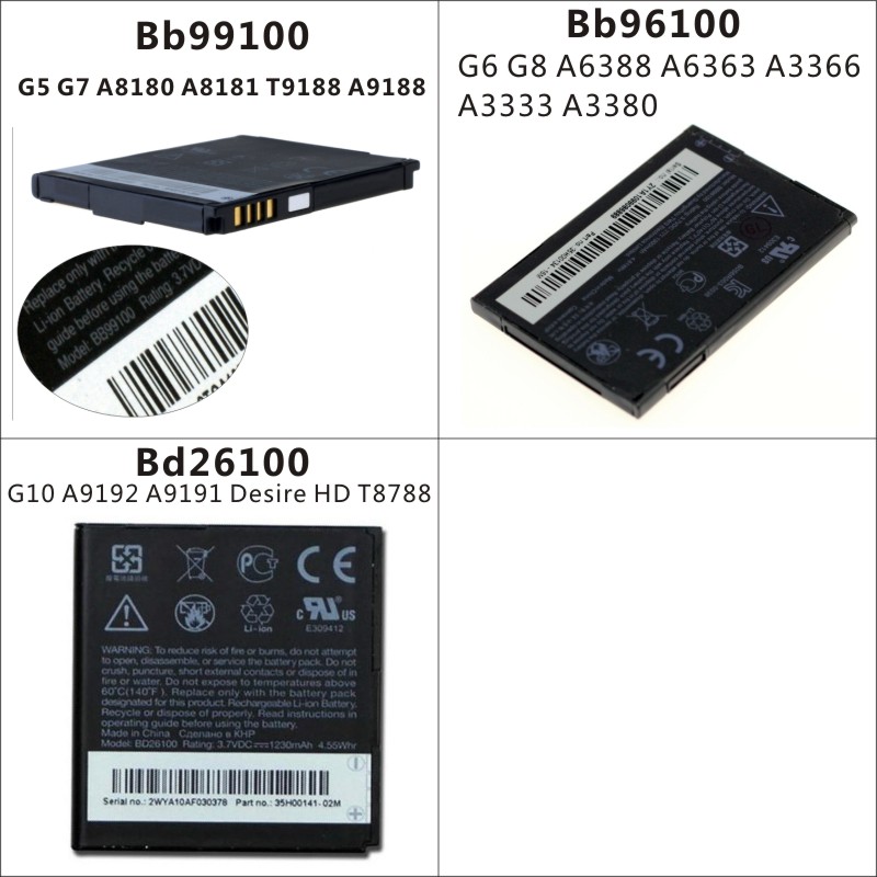 ÊÊÓÃÓÚHTC Bb99100 G5 G7 96100 G6 G8 G10 A9192 A9191 2610µç³Ø