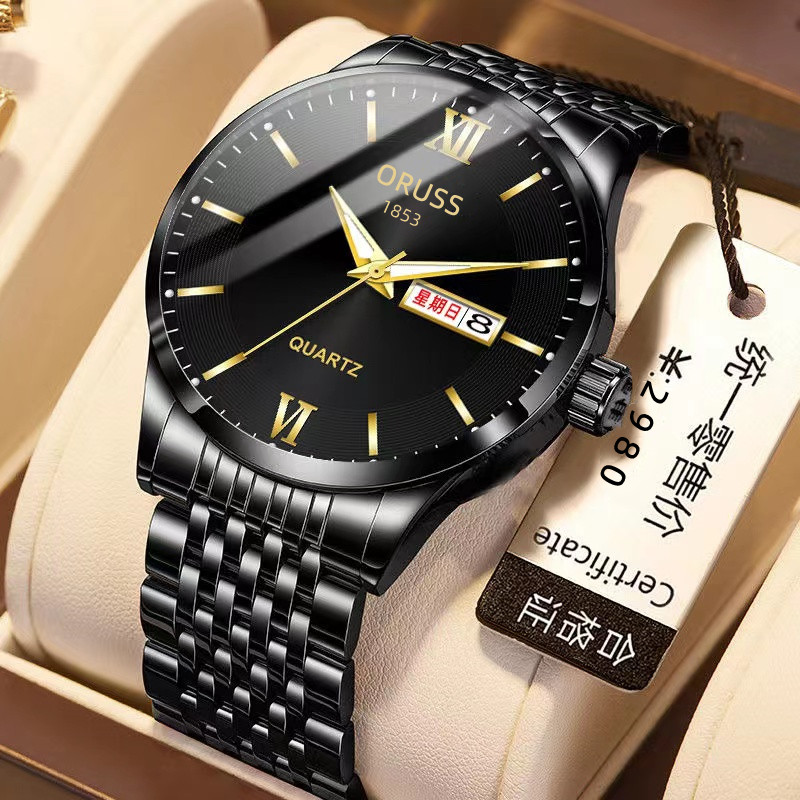 奥瑞时夜光潮流男防水全自动