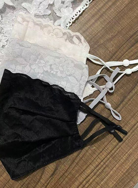 夏季高颜值蕾丝防晒口罩女士护眼角轻薄透气遮脸防紫外线立体面罩