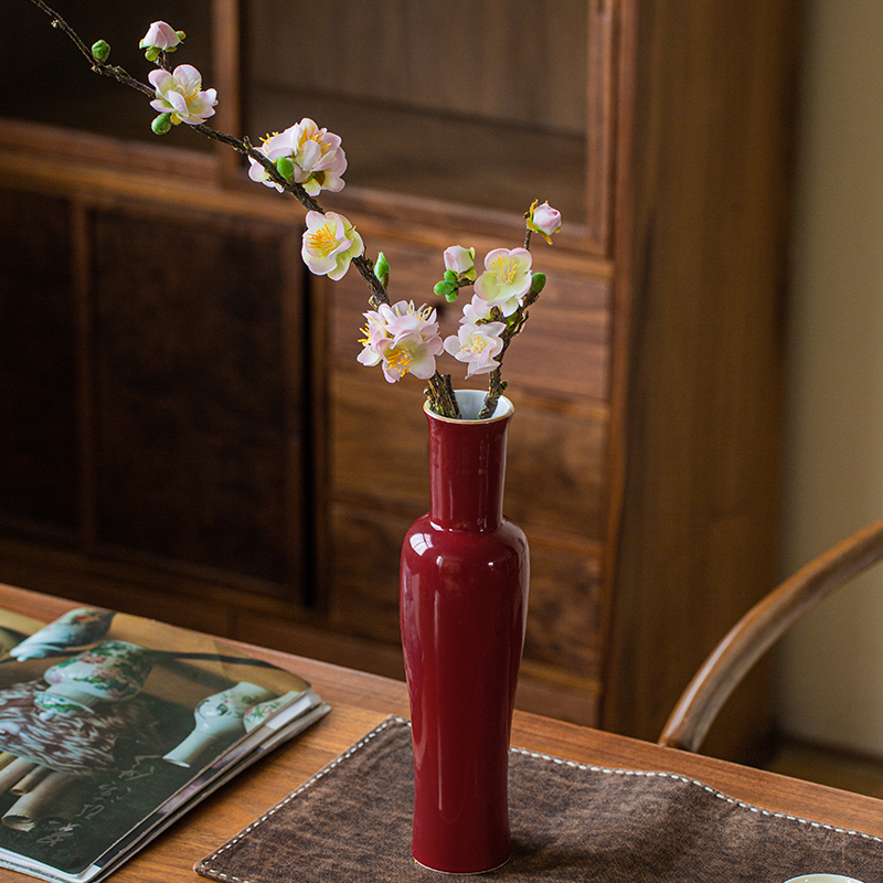 中式仿宋陶瓷花瓶新古典禅意花器