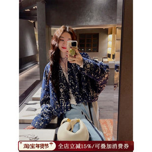 【专柜买手珠珠】三吉黑花【渡江云】国风新中式腰果花羽绒服女款