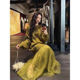 【呼呼专享】三吉黑花【清欢雪】新中式国风连衣裙子女秋冬季