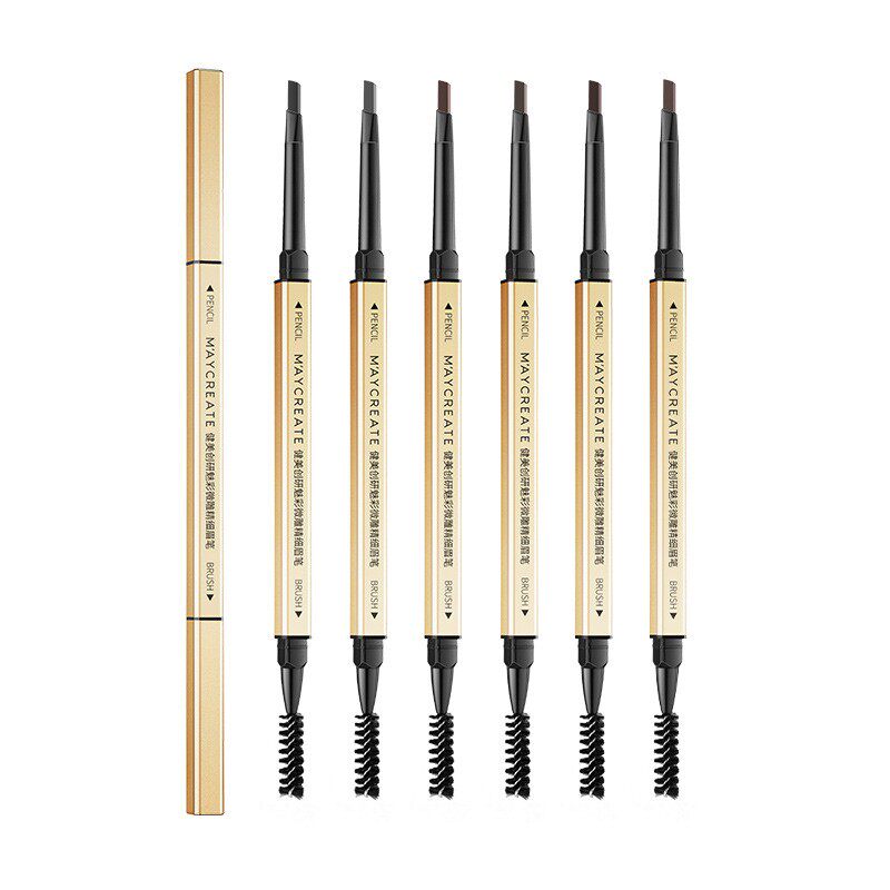 健美创研小金条眉笔女自然防水防汗持久不易脱色极细双头野生眉