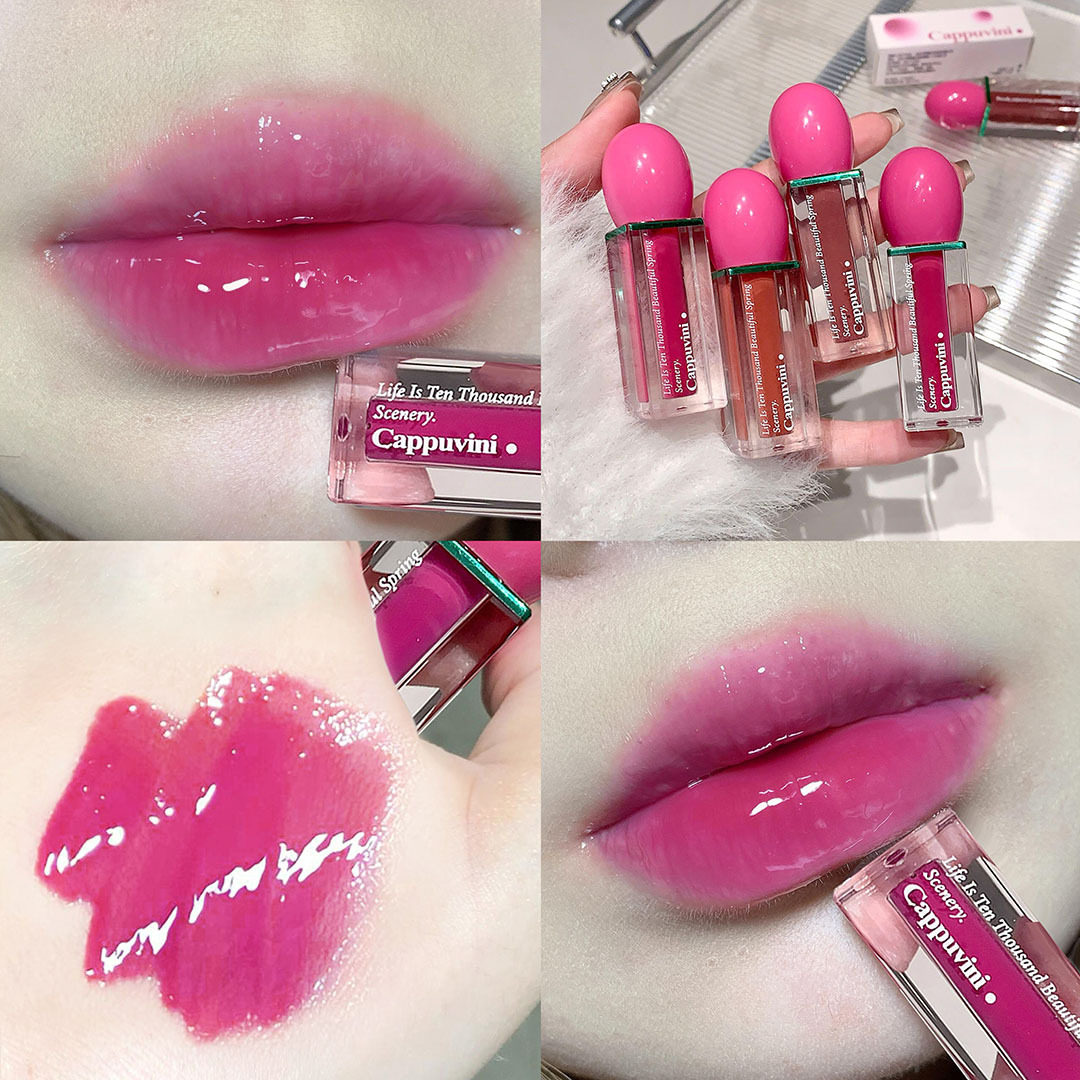 Cappuvin冰透甘露水光唇釉镜面玻璃伪素颜显白平价学生党口红唇彩