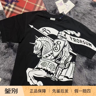 Burberry男女成人短袖大战马圆领T恤 BBR016国现   不退不换