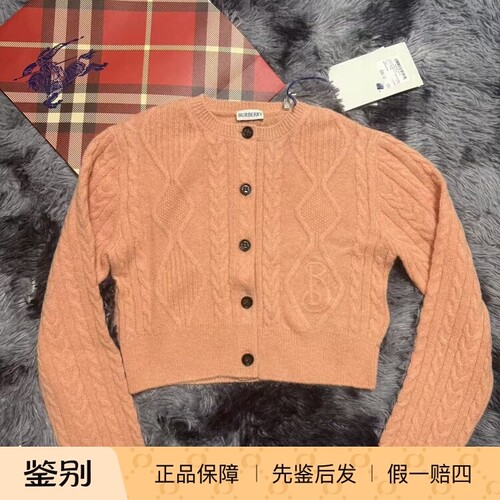 burberry女成人纯色单排扣羊毛开衫 BBR WT011国内现货，不退不换
