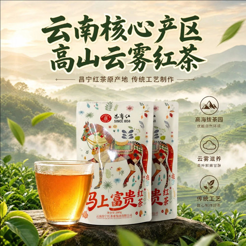 马上富贵红茶袋装200g*2袋
