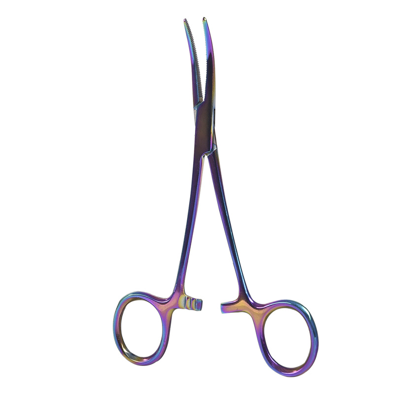 不锈钢摘钩钳弯头取钩脱钩器钓鱼绑鱼钩拉线钳路亚钳子弯嘴止血钳