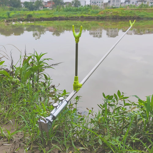 炮台架杆地插鱼竿架子器长架地叉