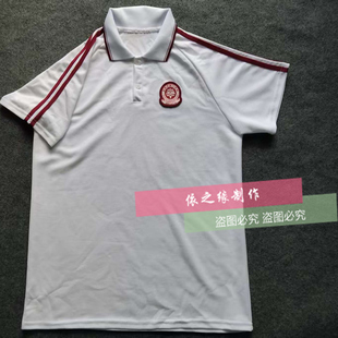 河南卫辉市第一中学夏纯棉短袖 上衣可定制 t恤polo衫 白色宽松半袖