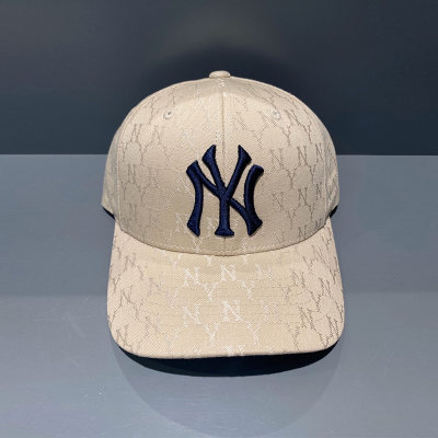 韩国mlb鸭舌帽春夏新款老花满印ny情侣ins风百搭女帽子男棒球帽 虎窝淘