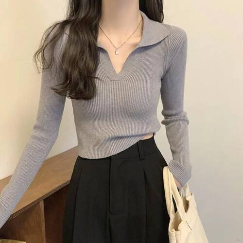 olo针织上衣紧身纯色糯内女装搭