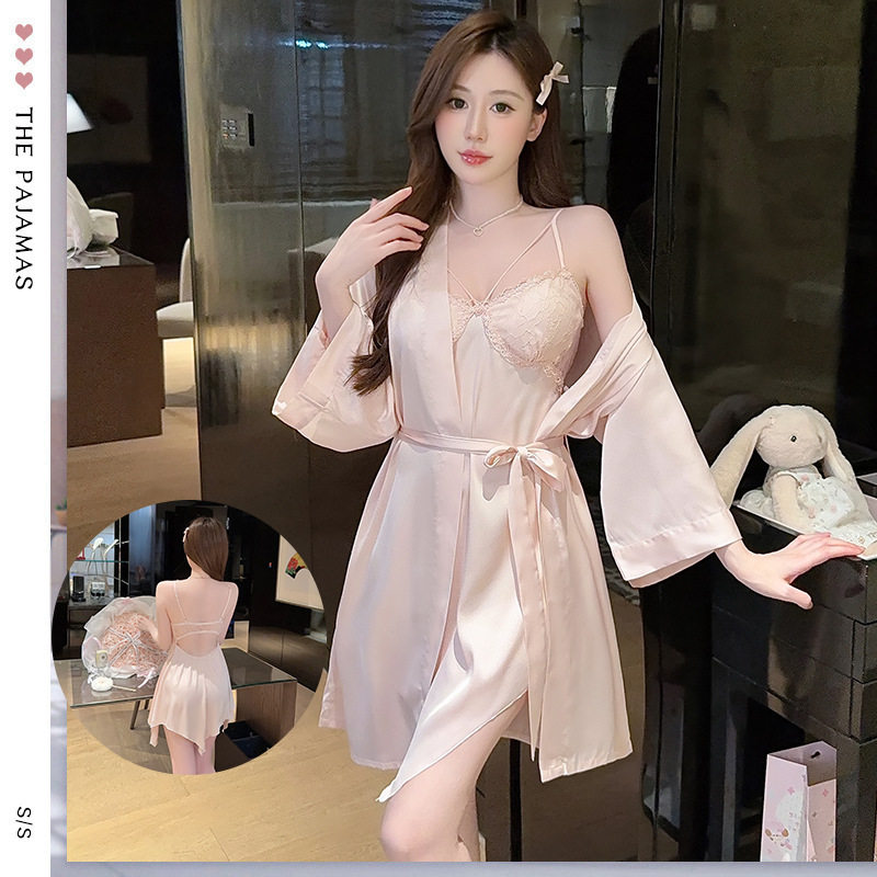 新款蕾丝纯欲风家居服性感冰丝睡