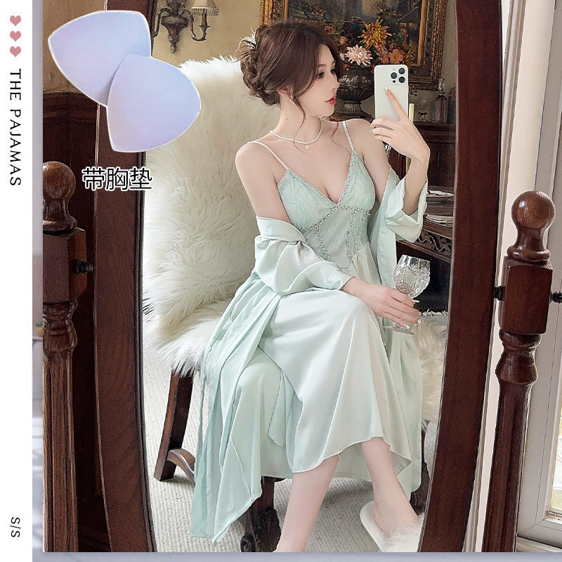 新款睡衣女春夏冰丝轻奢女神气质