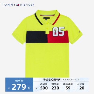 儿童POLO衫 新品 夏季 TOMMY童装 男童大小童运动休闲透气短袖 上衣潮