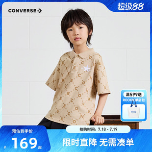 儿童短袖 新款 匡威童鞋 T恤2025夏季 上衣 男童POLO衫 中大童透气半袖